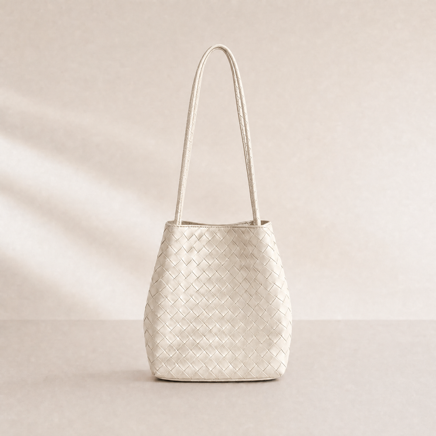 Rhea Woven Bucket Shoulder Bag