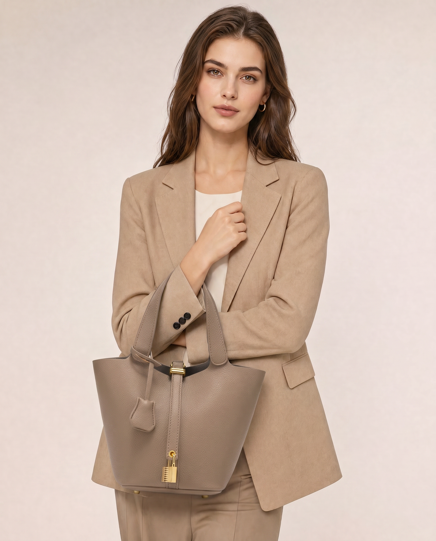 Nola Open Top Bucket Shoulder Bag