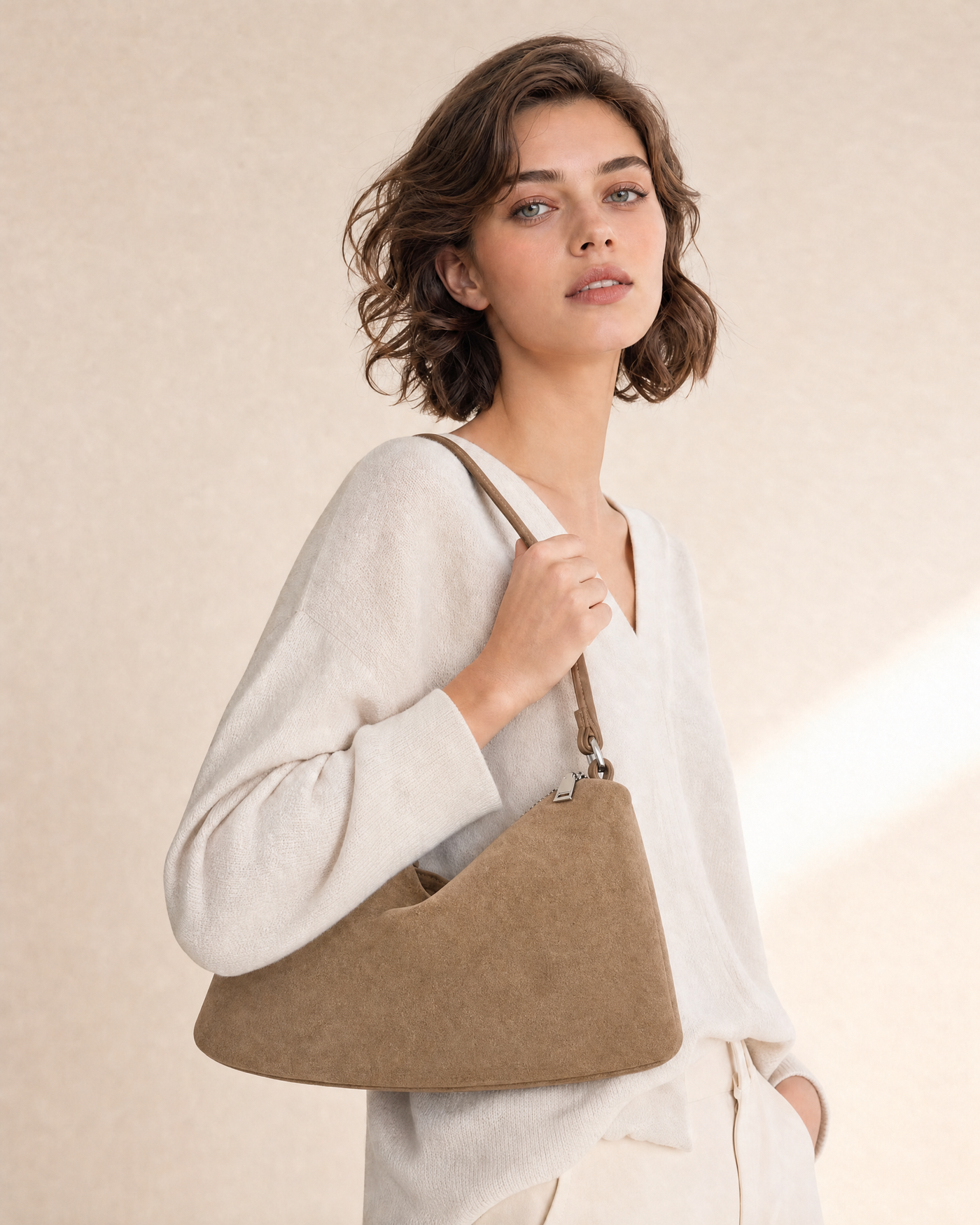 Ayla Suede Minimalist Underarm Bag