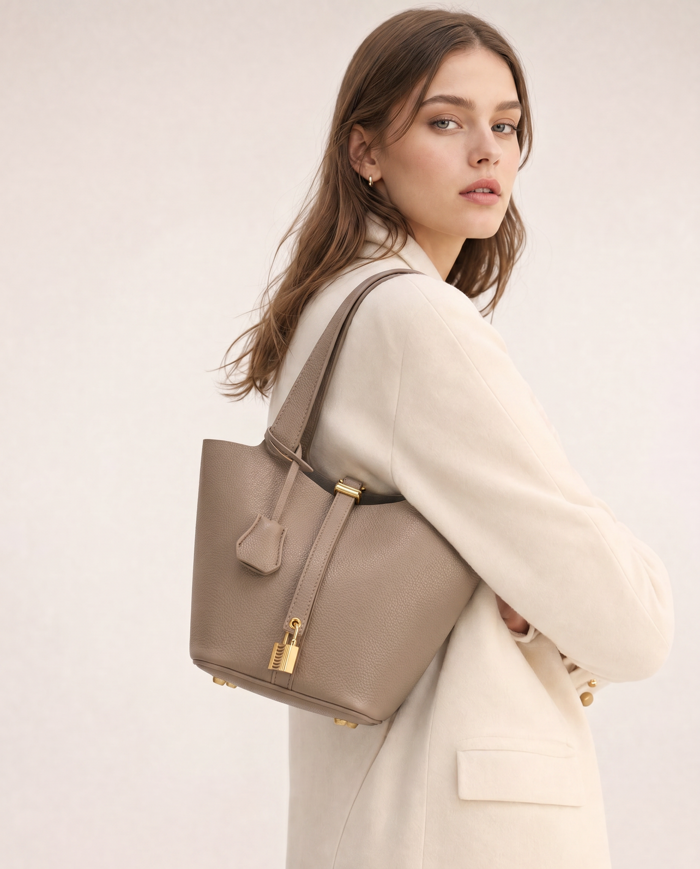 Nola Open Top Bucket Shoulder Bag