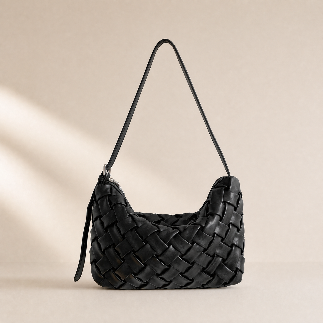 Handmade PU Braided Woven Shoulder Bag