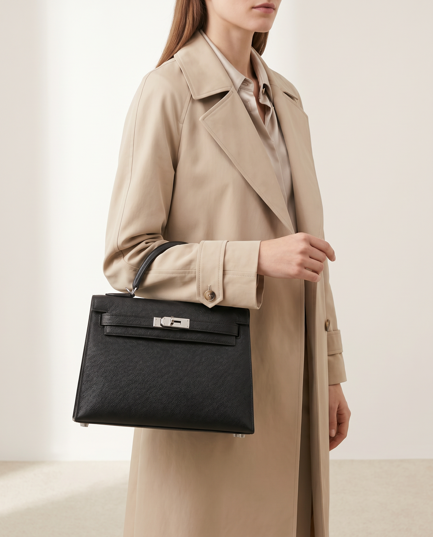 Thea Textured Vegan Leather Kelly Shoulder Bag