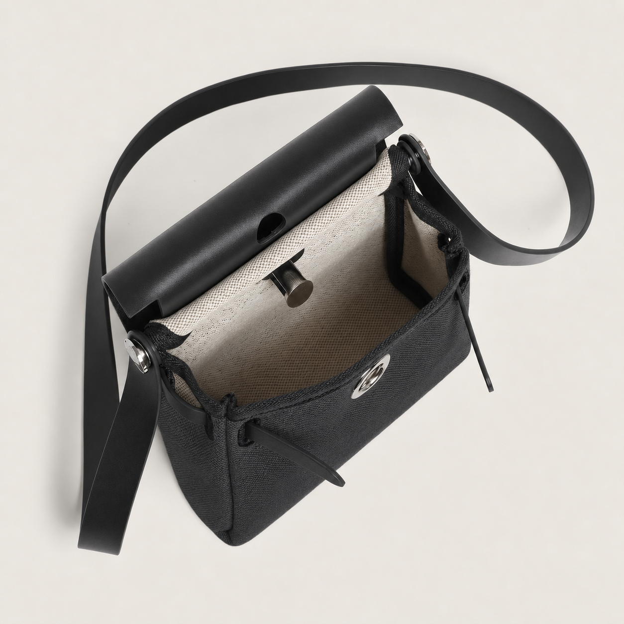 Vela Canvas Vertical Square Crossbody Bag