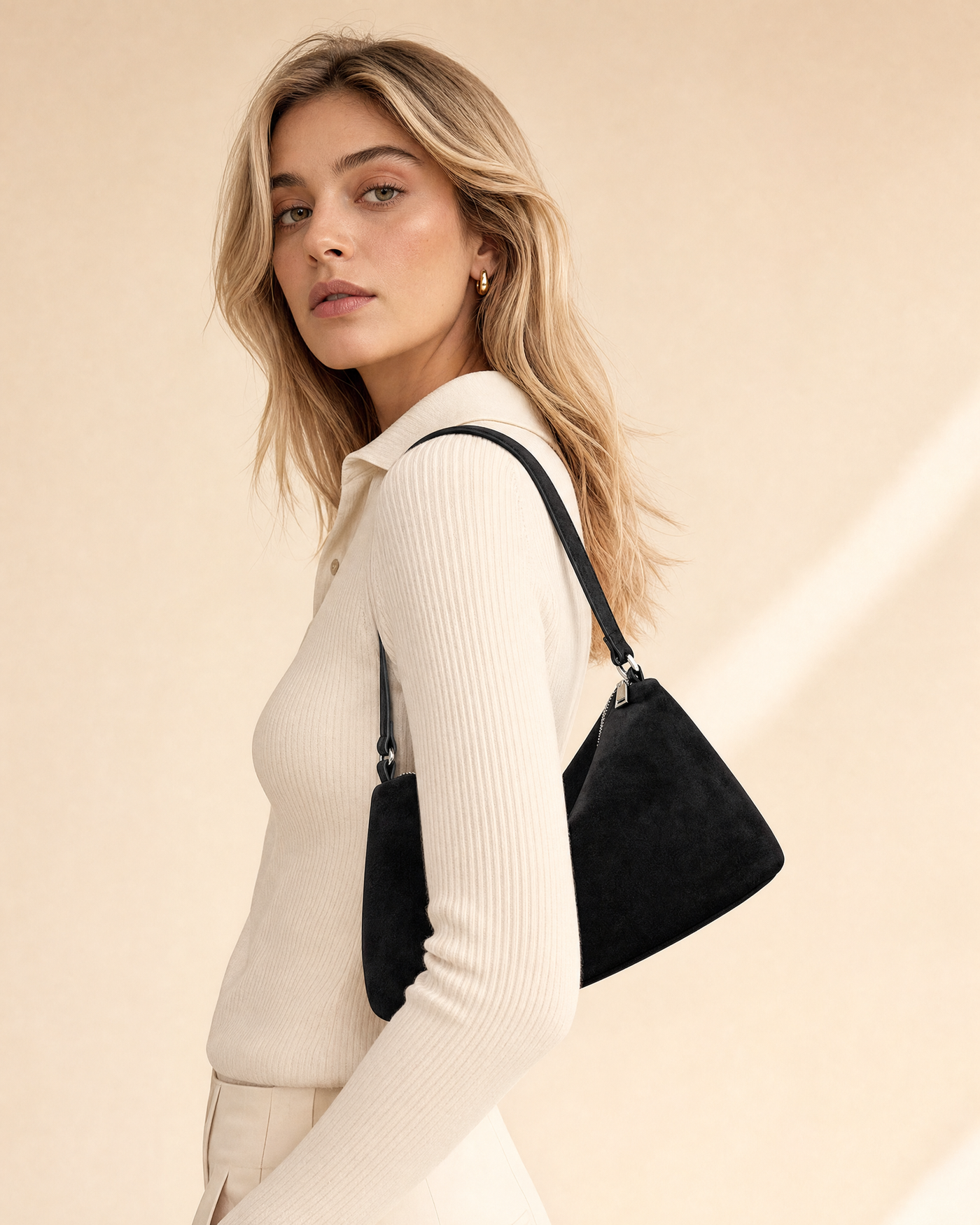 Ayla Suede Minimalist Underarm Bag