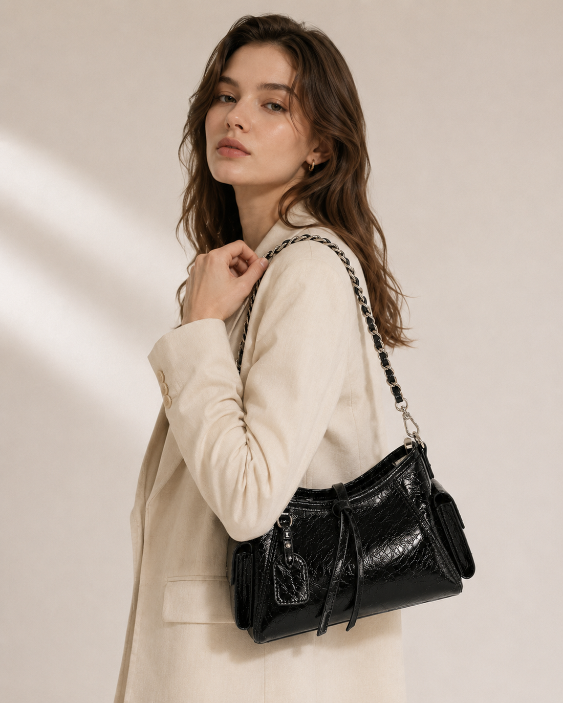 Kira Vegan Leather Open Top Mini Tote Bag