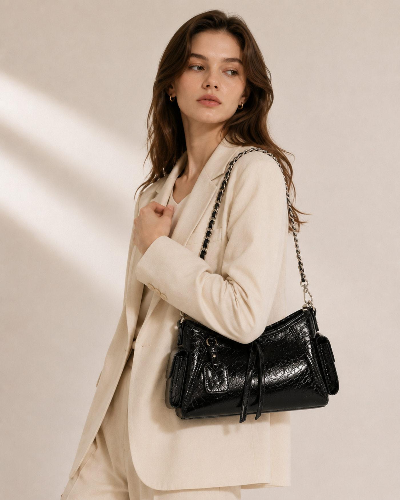 Kira Vegan Leather Open Top Mini Tote Bag