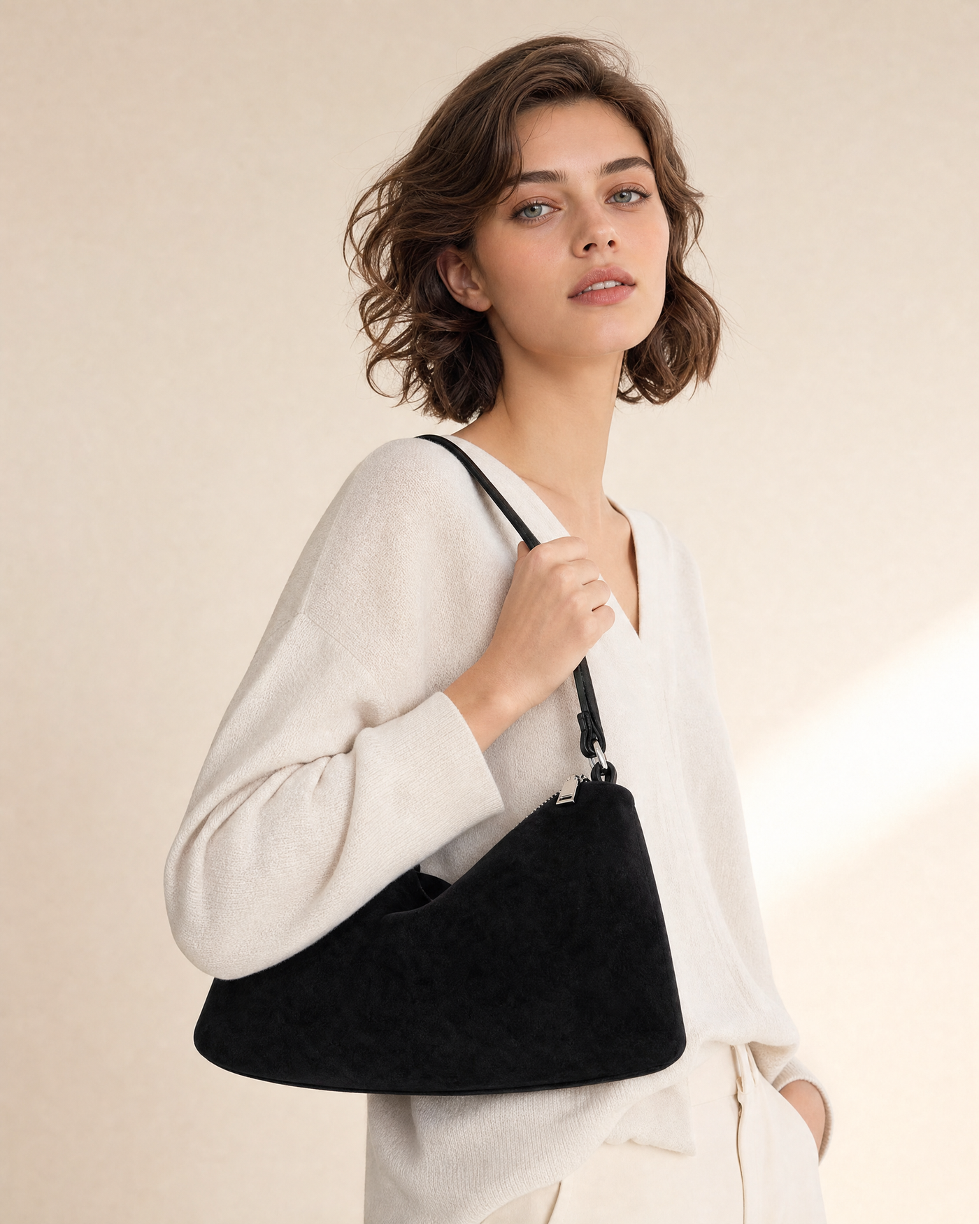 Ayla Suede Minimalist Underarm Bag