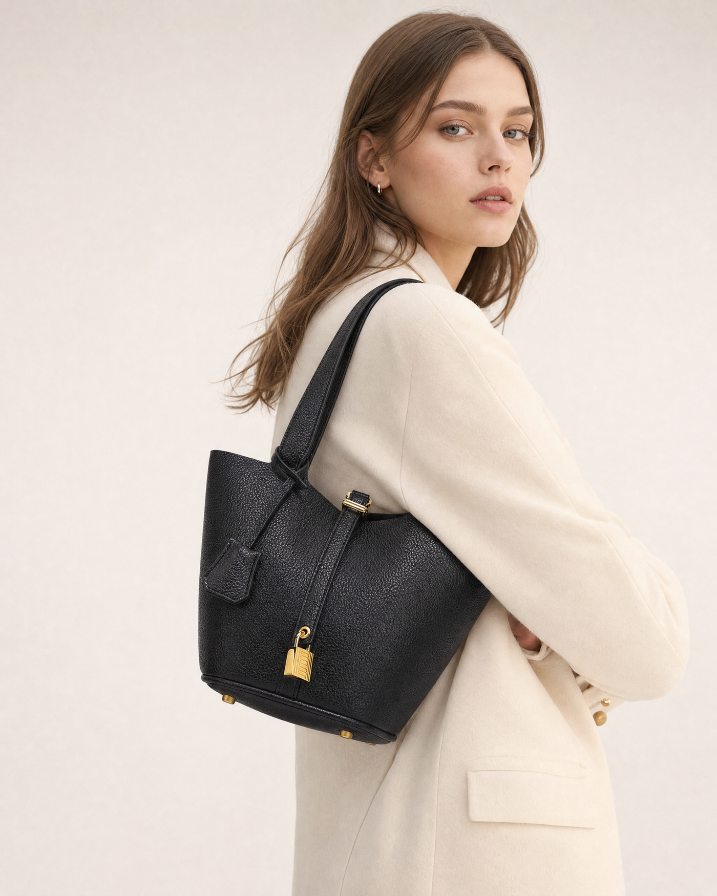 Nola Open Top Bucket Shoulder Bag