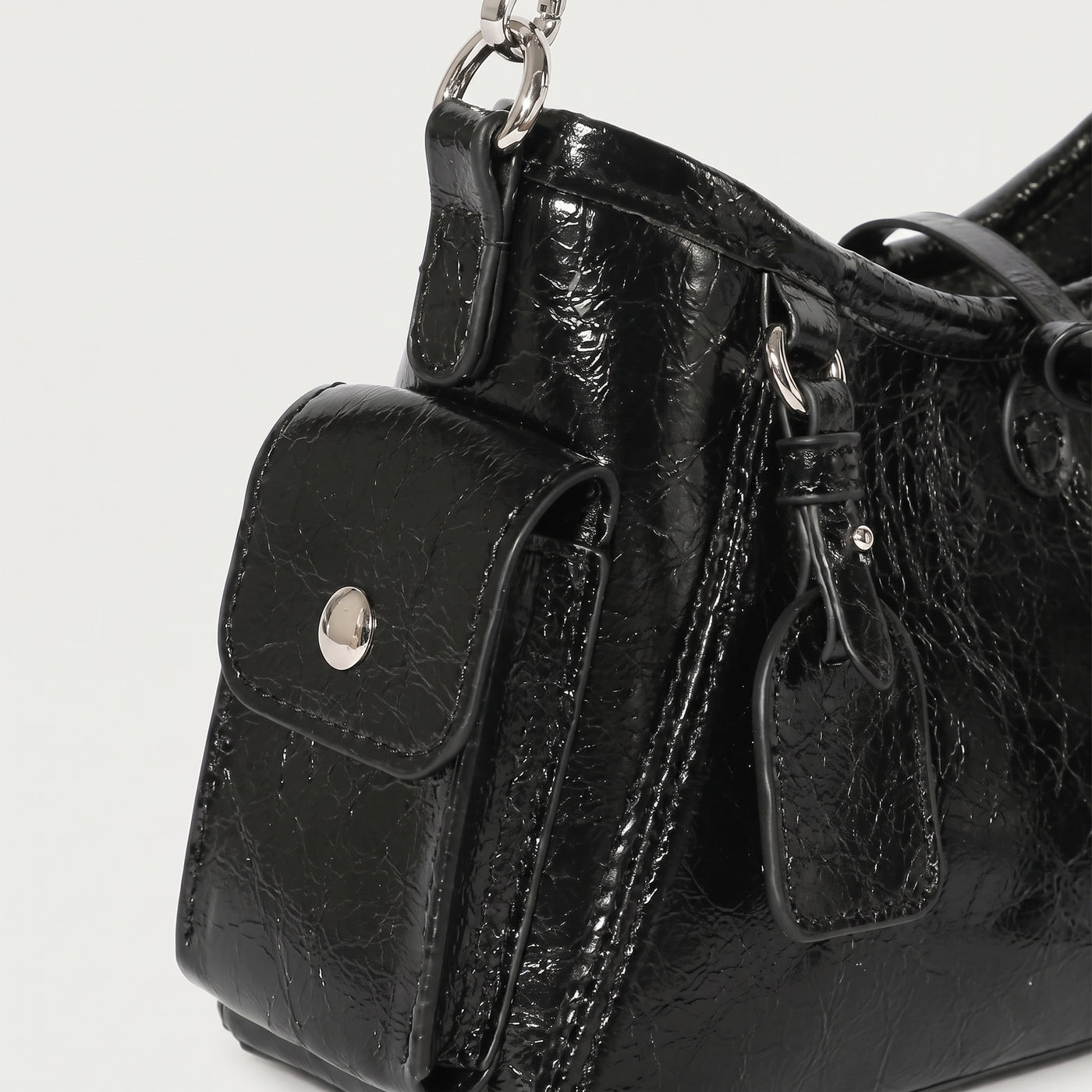 Kira Vegan Leather Open Top Mini Tote Bag