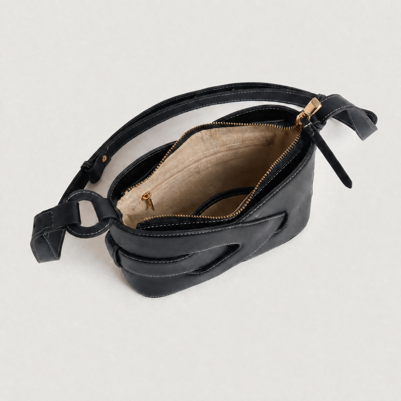 Aria Woven Geometric Shoulder Bag