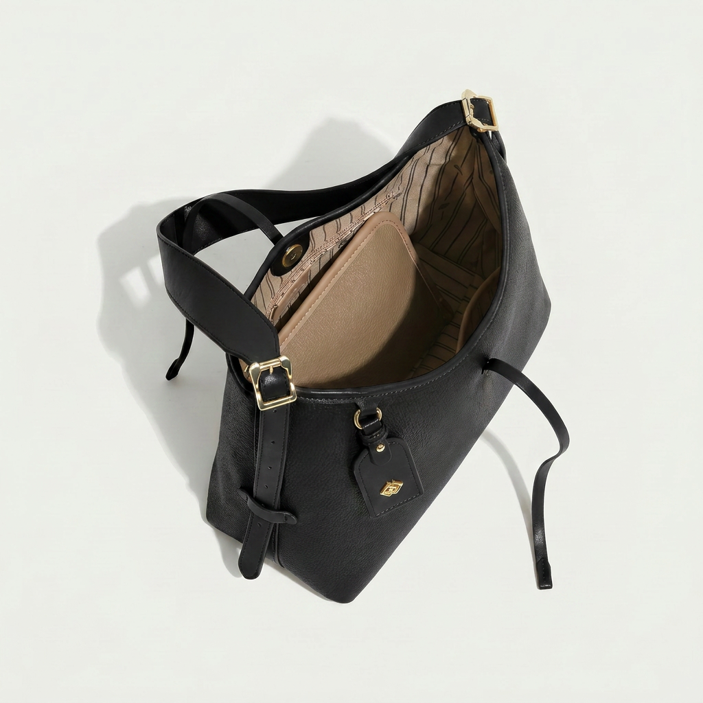Maya Pebbled Bucket Shoulder Bag