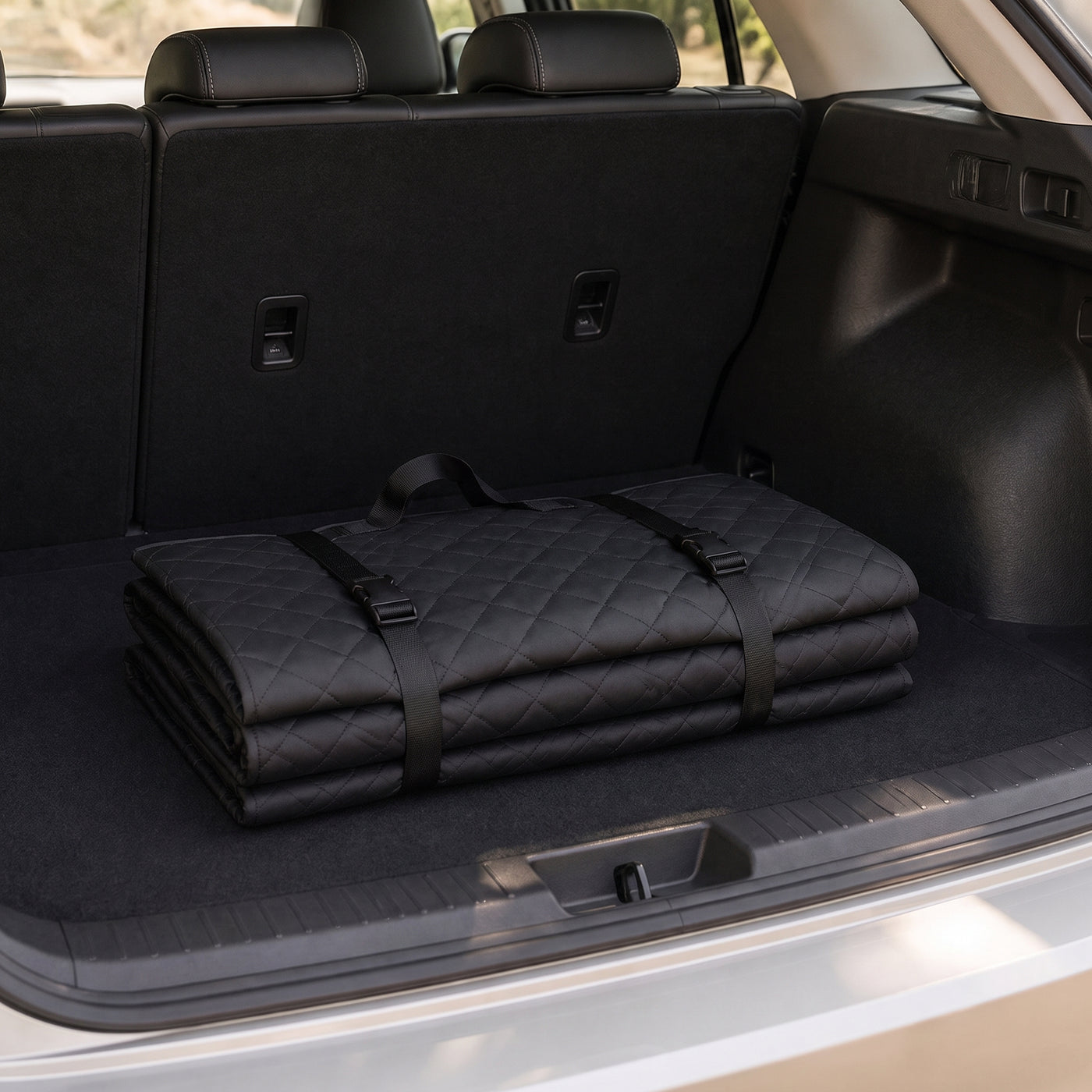 3-in-1 Hard-Bottom Pet Car Seat Cover & Back Seat Extender