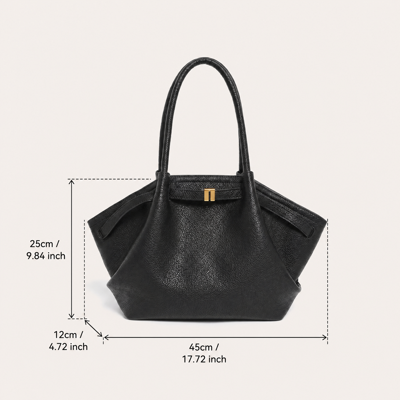 Mira Structured Vegan Leather Shoulder Tote Bag