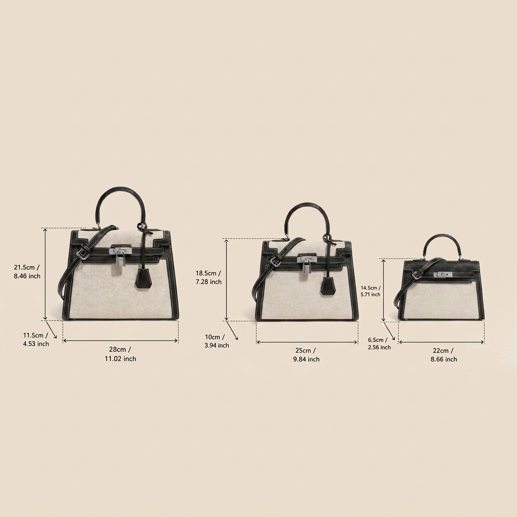Mina Patchwork Lock Kelly Shoulder Bag