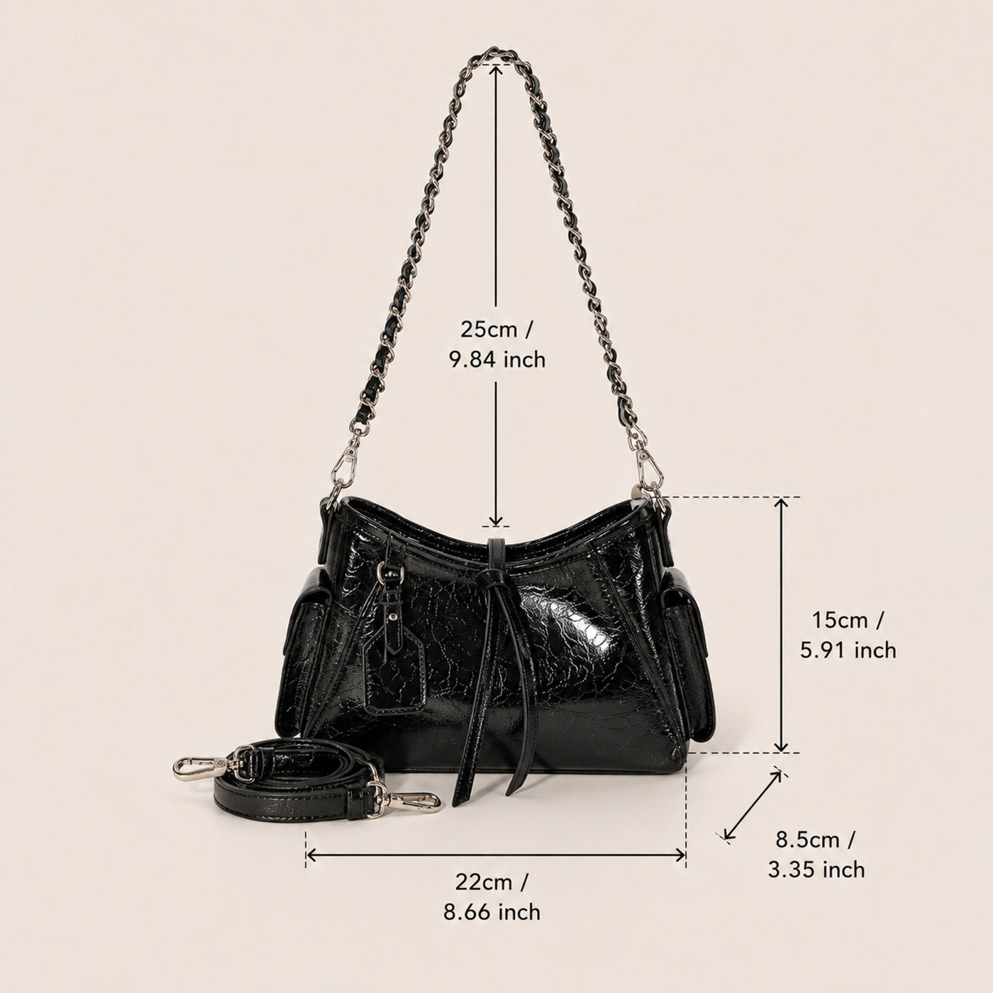 Kira Vegan Leather Open Top Mini Tote Bag