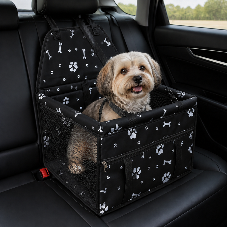 Dog Car Seat for Large Dogs with Mesh Panels