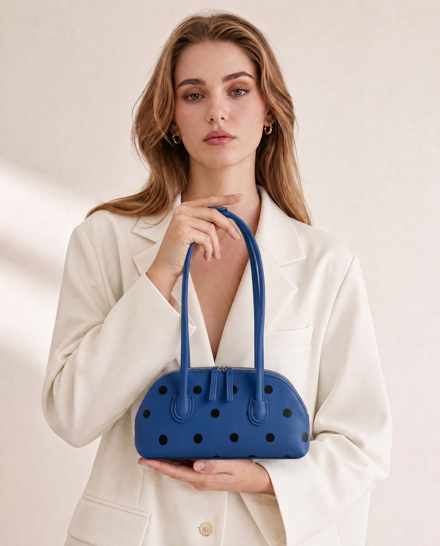 Cleo Polka Dot Boston Underarm Bag