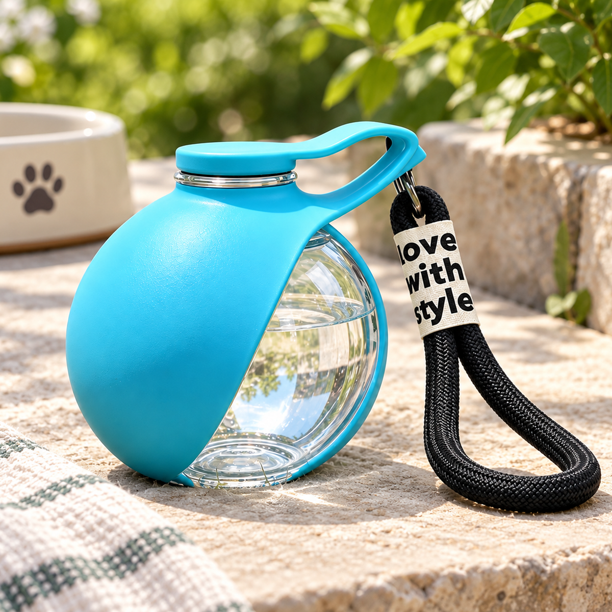 Product view: blue Portable pet water bottle, style 2, image 7