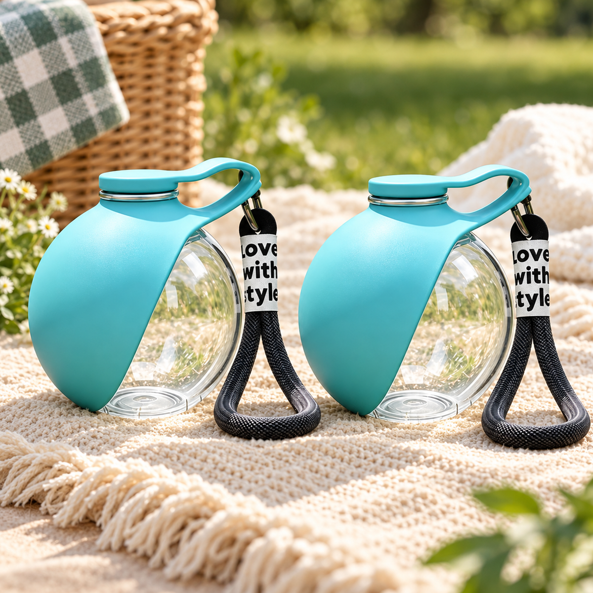 Product view: blue Portable pet water bottle, style 5, image 14