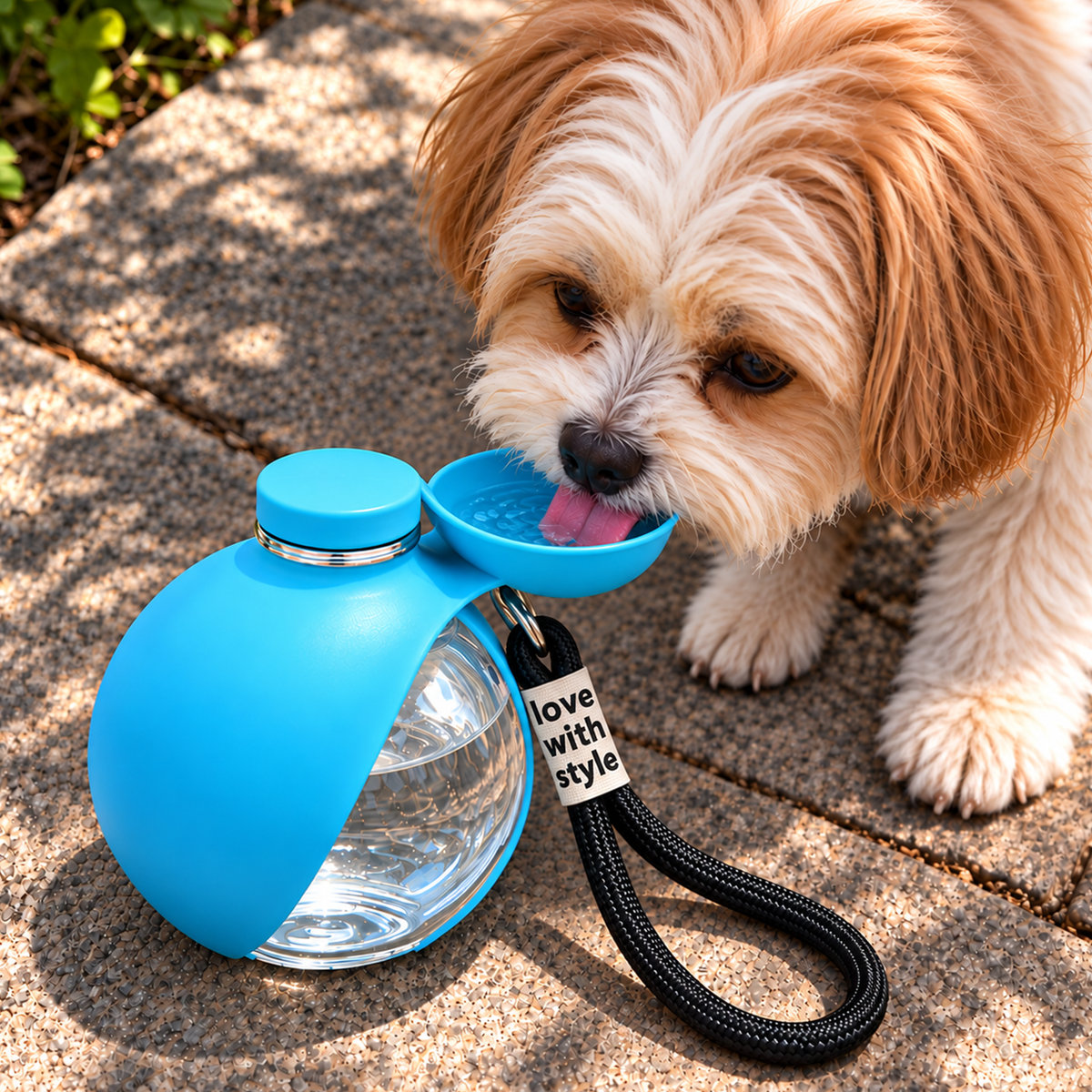 Product view: blue Portable pet water bottle, style 2, image 12