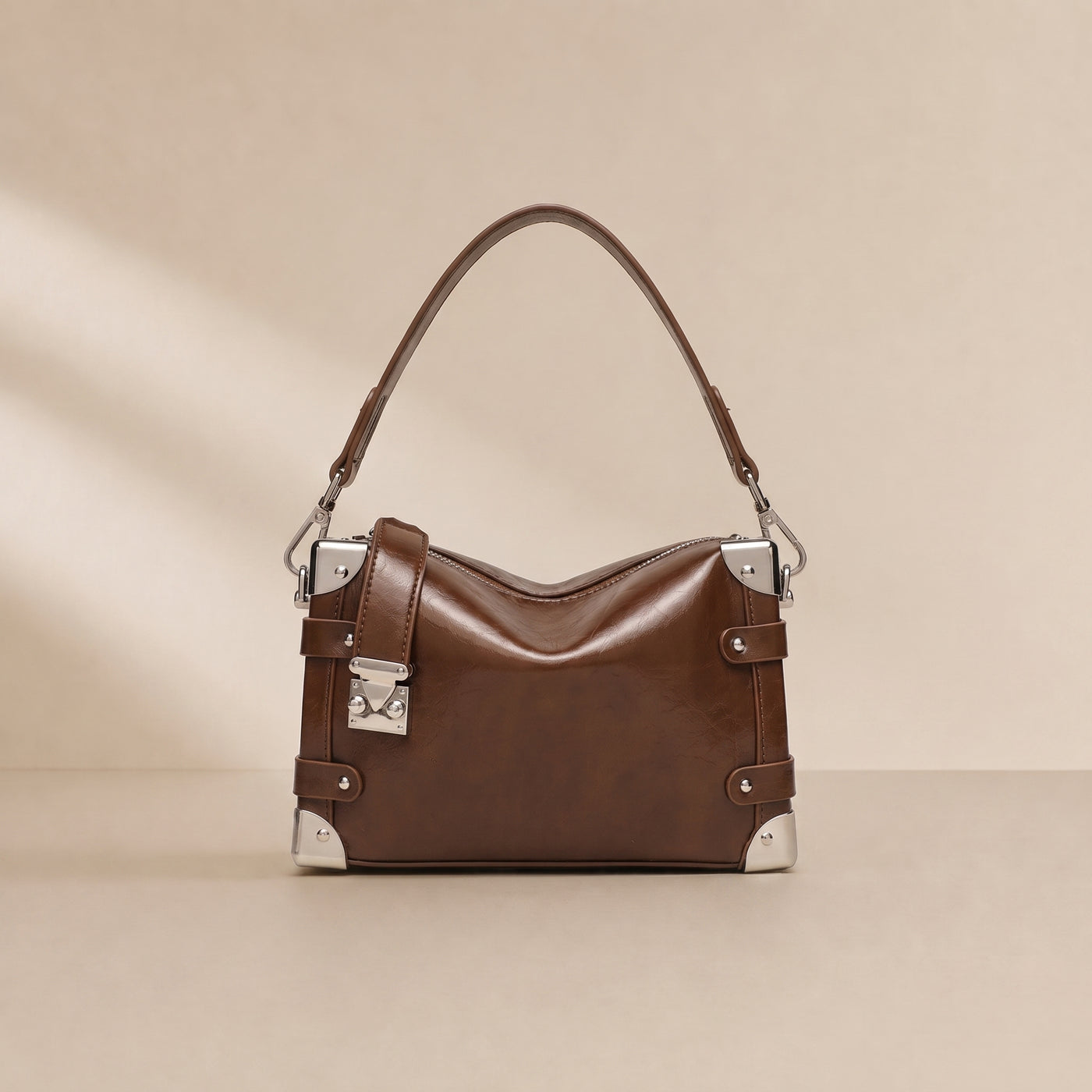 Nina Vegan Leather Underarm Box Bag