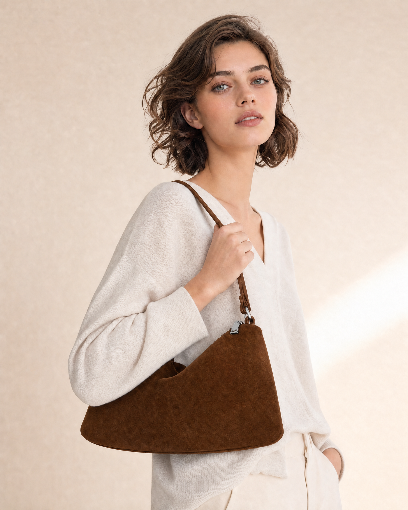 Ayla Suede Minimalist Underarm Bag