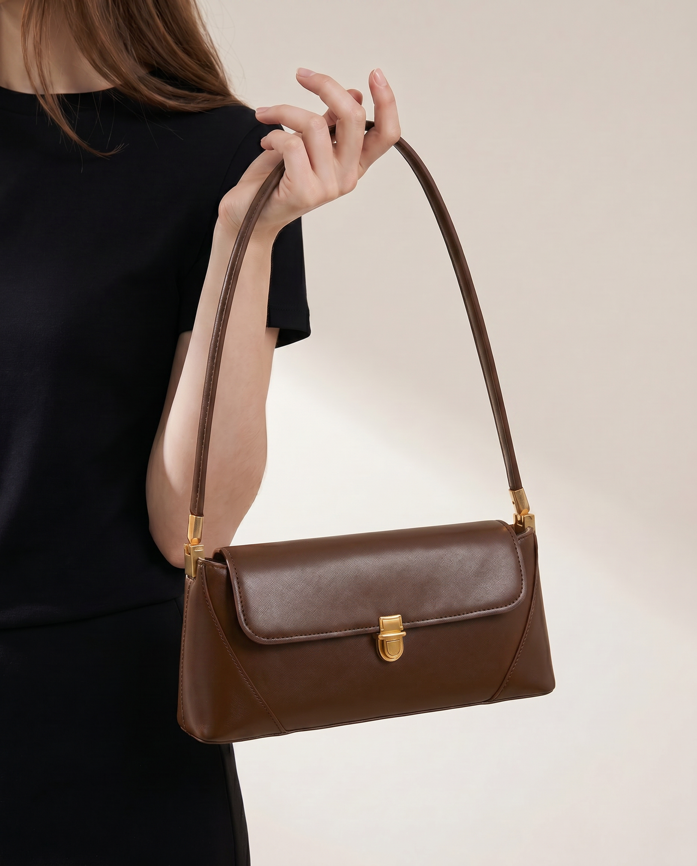 Ella Vegan Leather Flap Shoulder Bag
