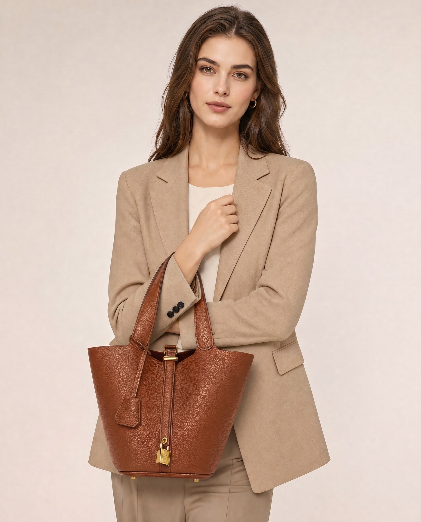 Nola Open Top Bucket Shoulder Bag