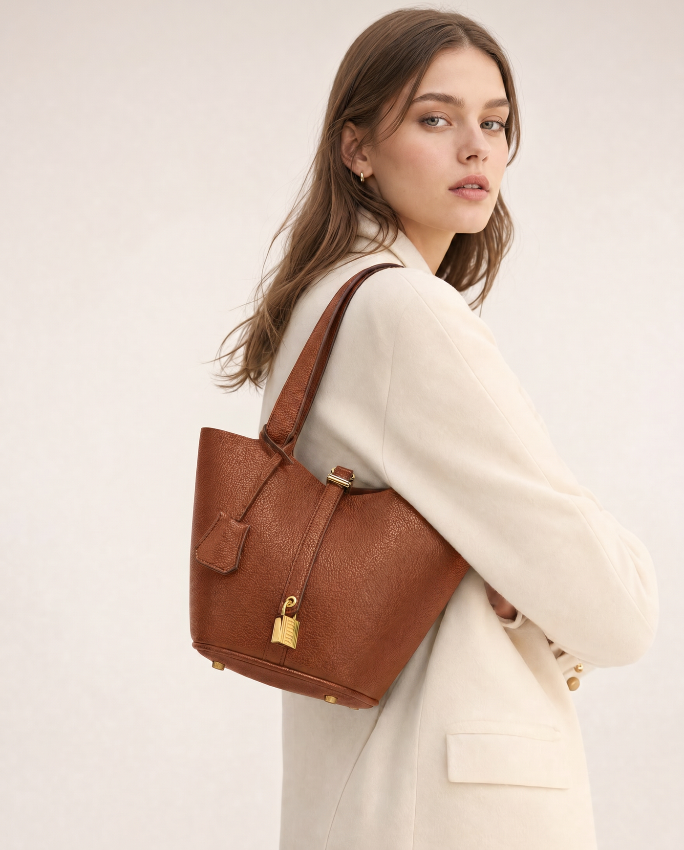 Nola Open Top Bucket Shoulder Bag