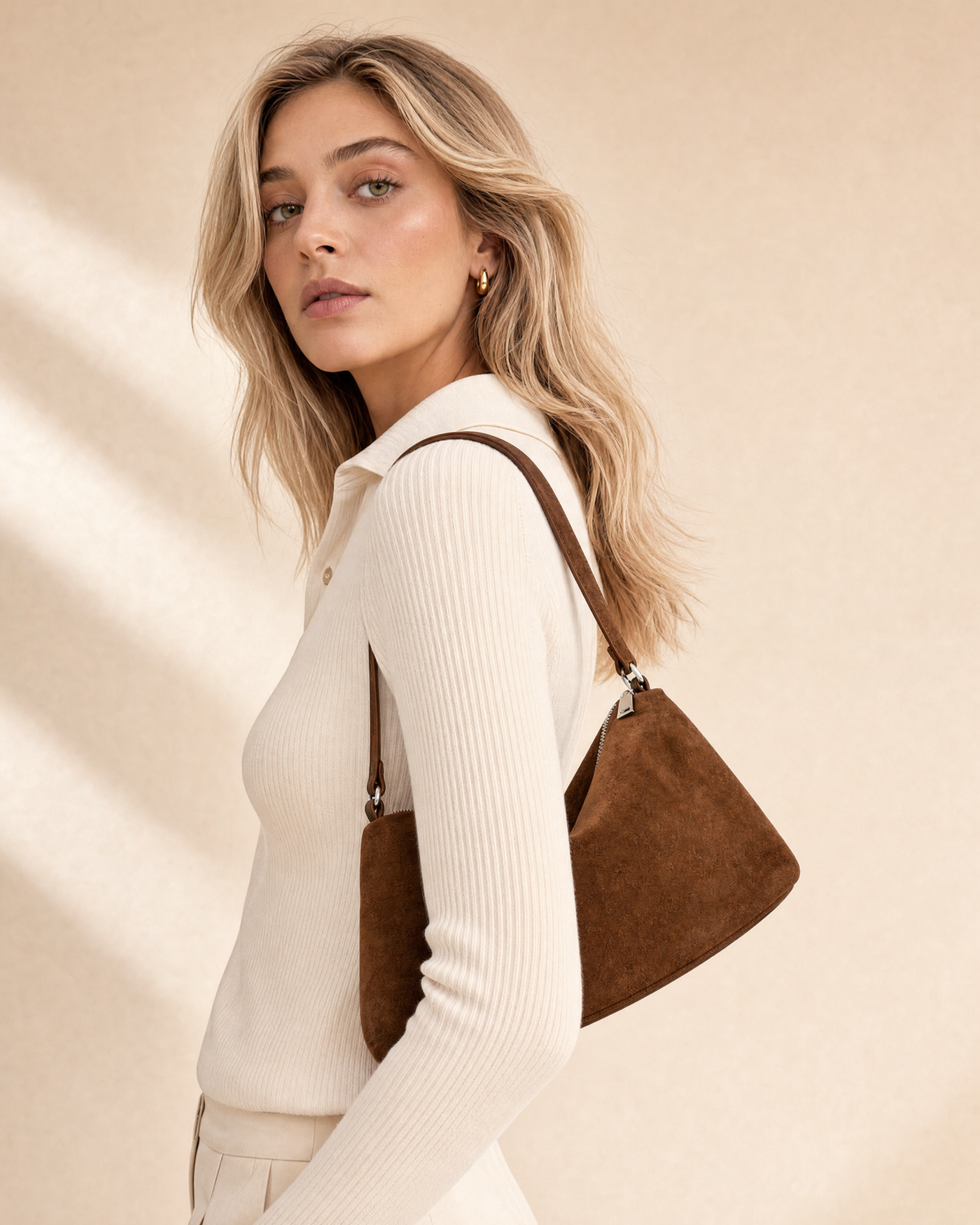 Ayla Suede Minimalist Underarm Bag