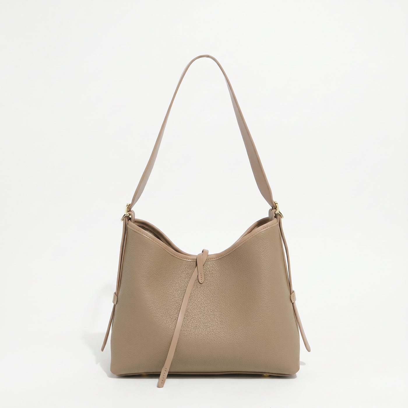 Maya Pebbled Bucket Shoulder Bag
