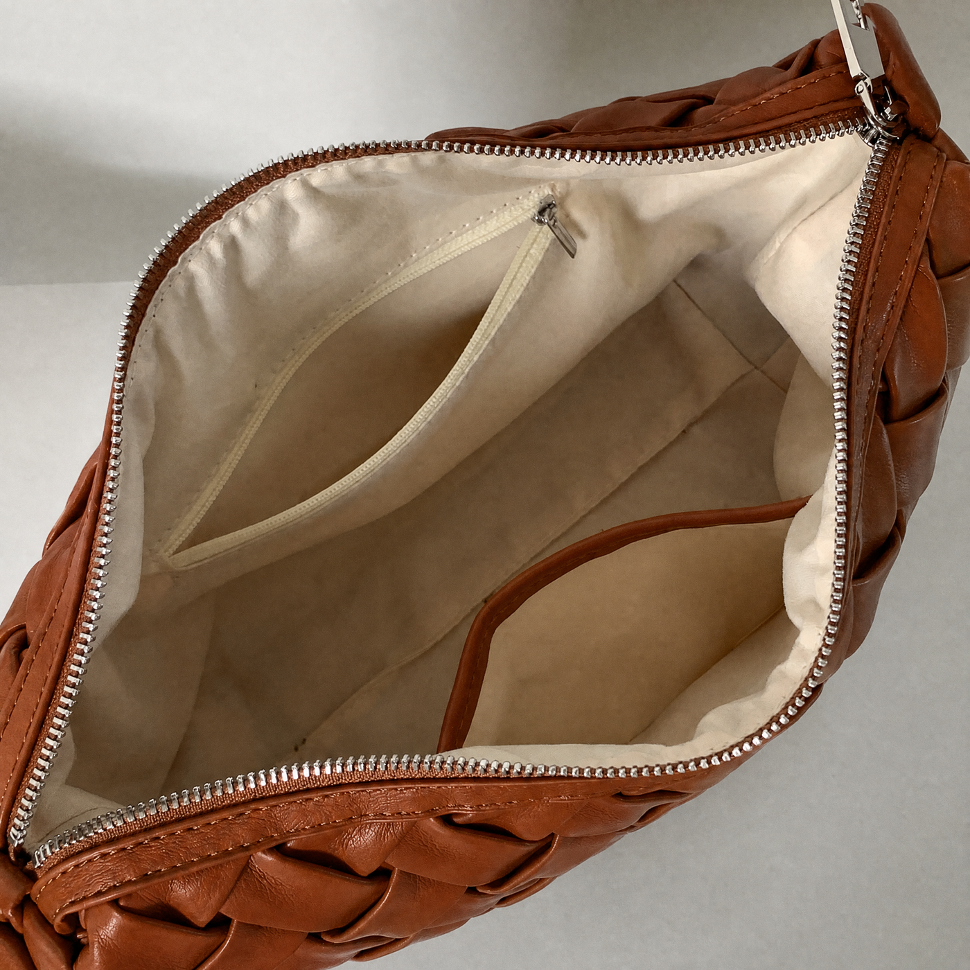Handmade PU Braided Woven Shoulder Bag