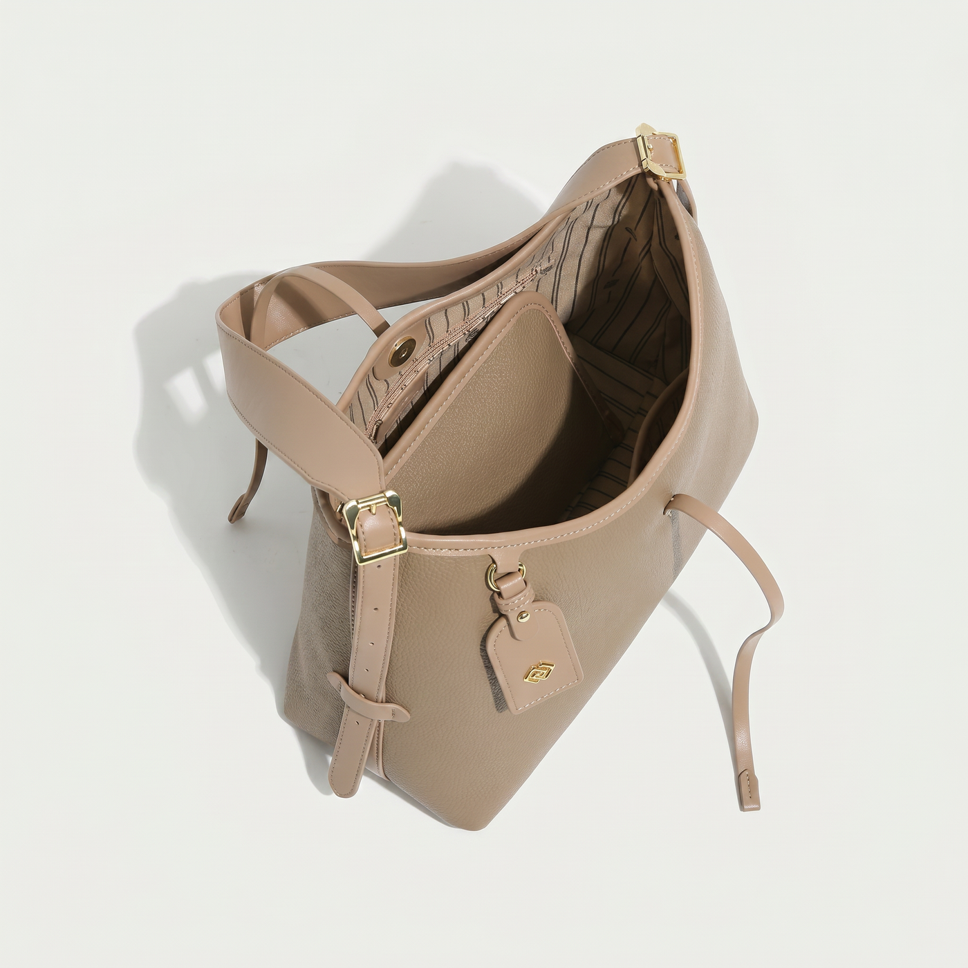 Maya Pebbled Bucket Shoulder Bag