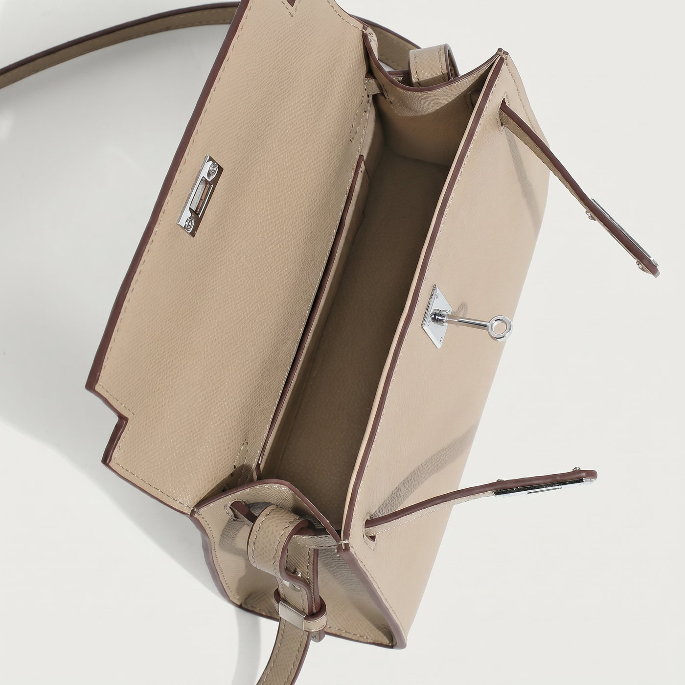 Thea Textured Vegan Leather Kelly Shoulder Bag