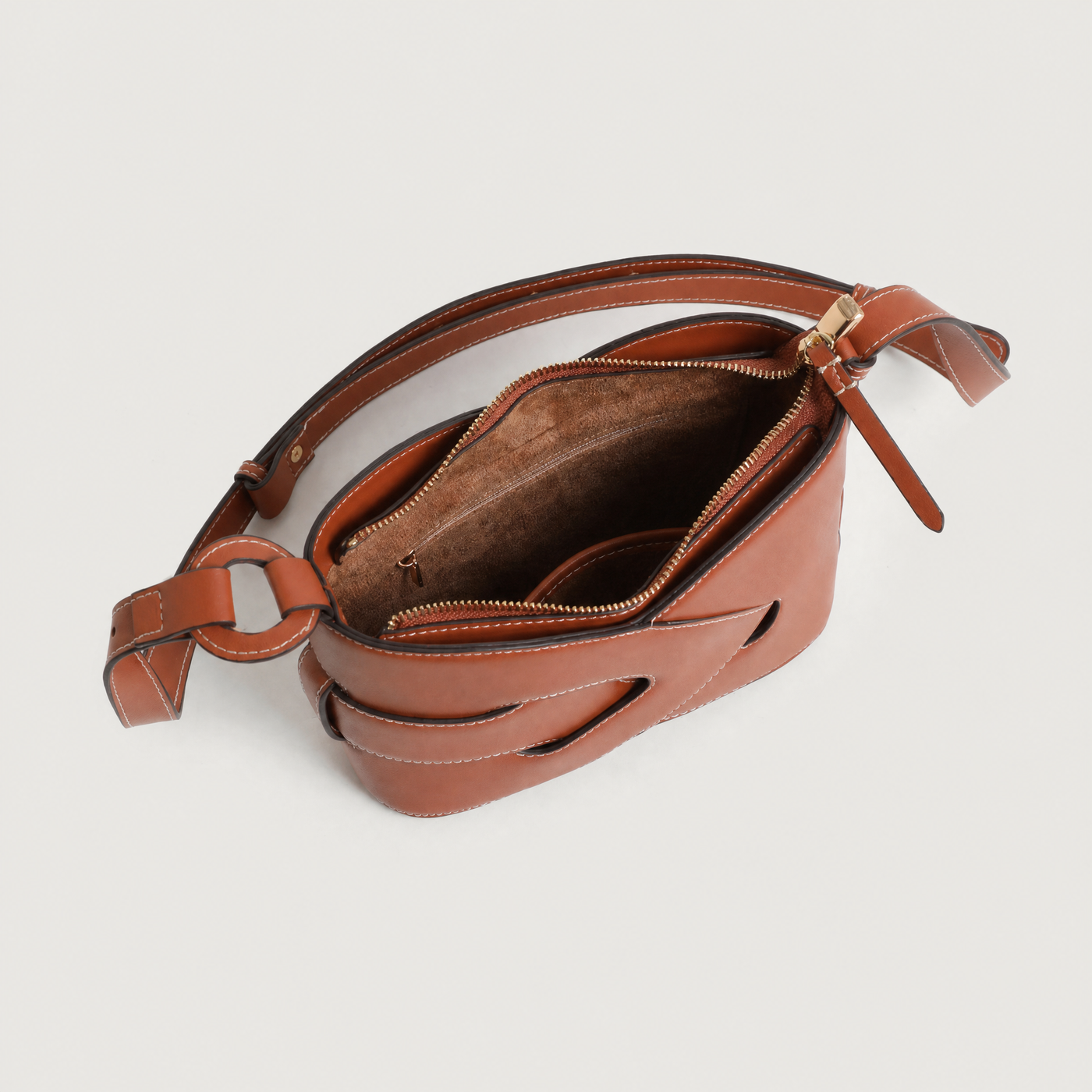 Aria Woven Geometric Shoulder Bag