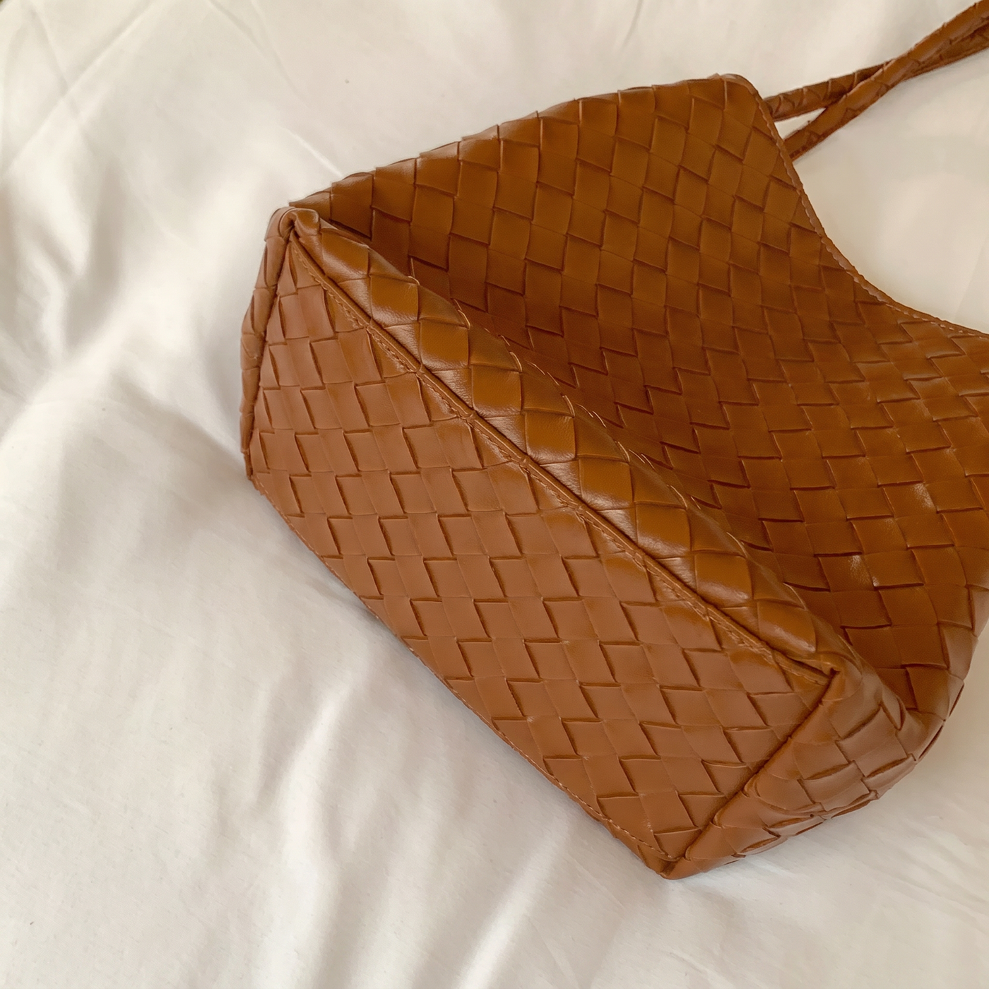 Rhea Woven Bucket Shoulder Bag