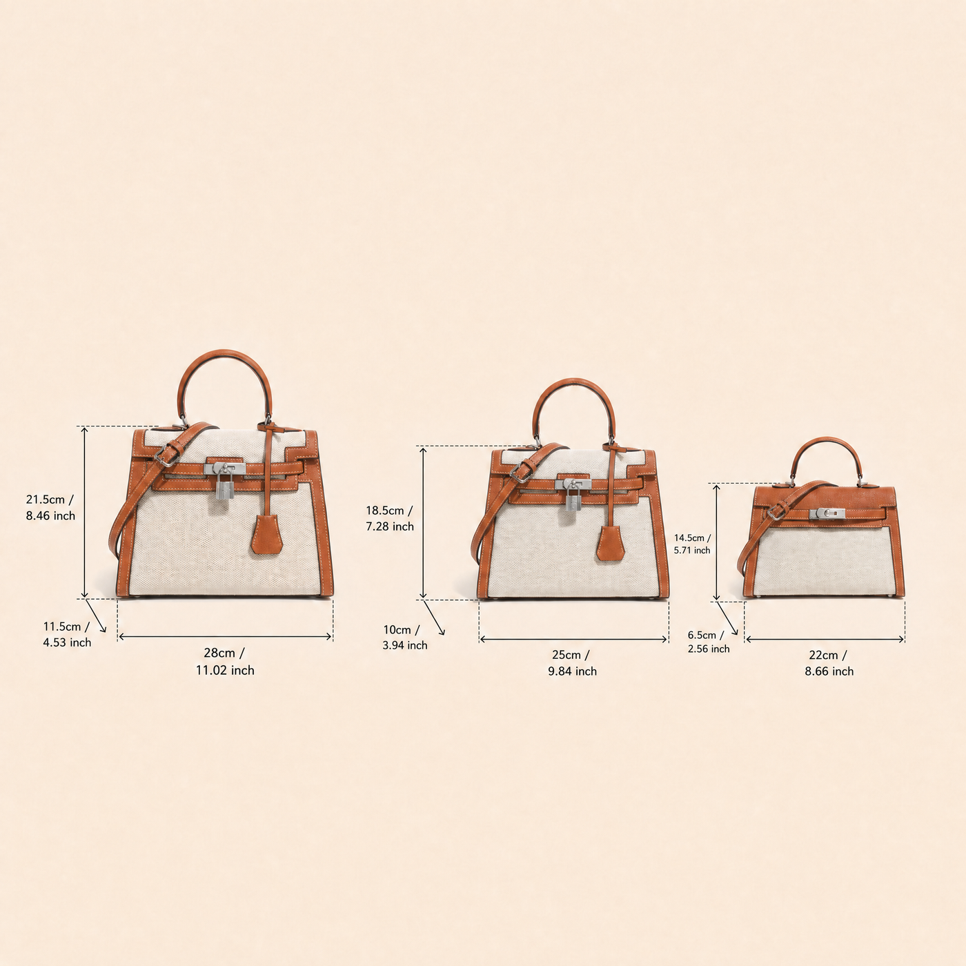 Mina Patchwork Lock Kelly Shoulder Bag