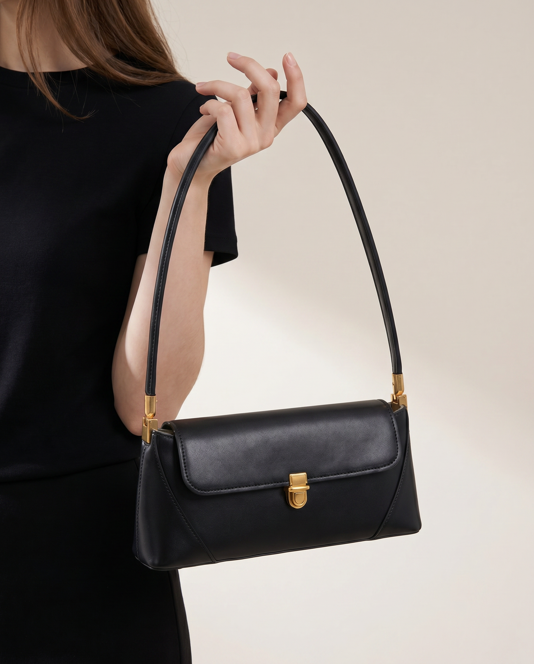 Ella Vegan Leather Flap Shoulder Bag