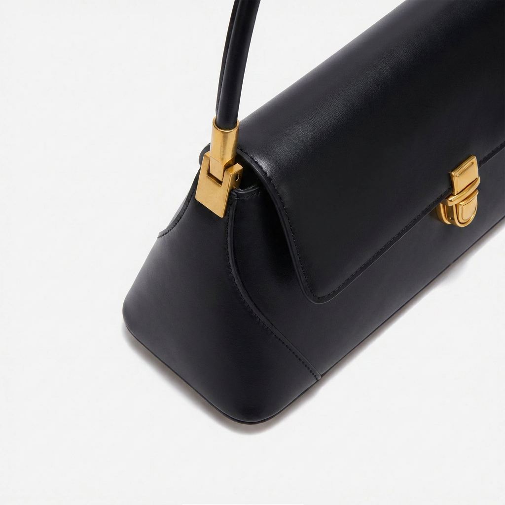 Ella Vegan Leather Flap Shoulder Bag