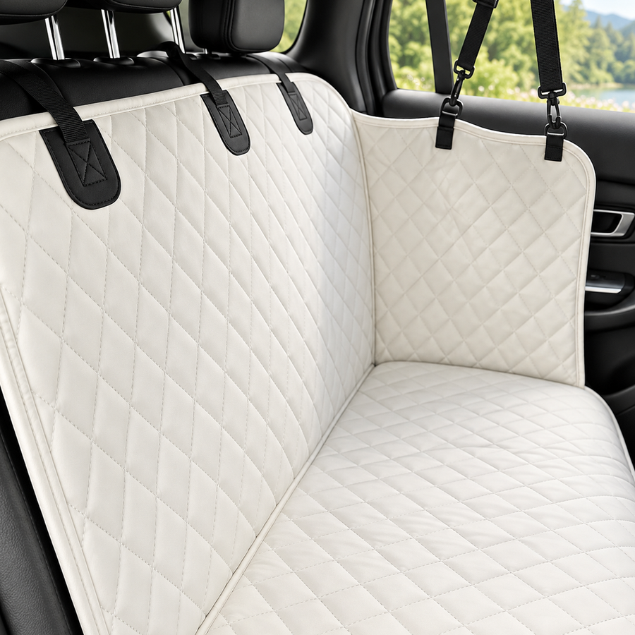 Quilted Dog Car Seat Cover – Front & Rear Seat Styles