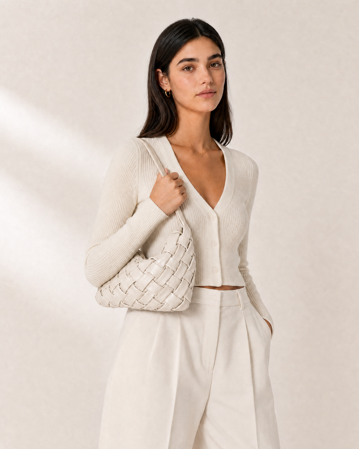 Handmade PU Braided Woven Shoulder Bag