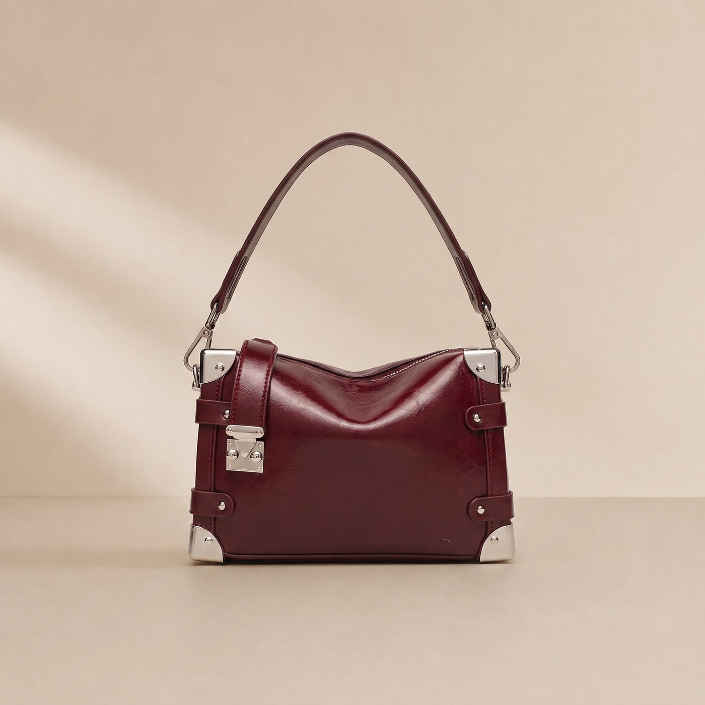 Nina Vegan Leather Underarm Box Bag
