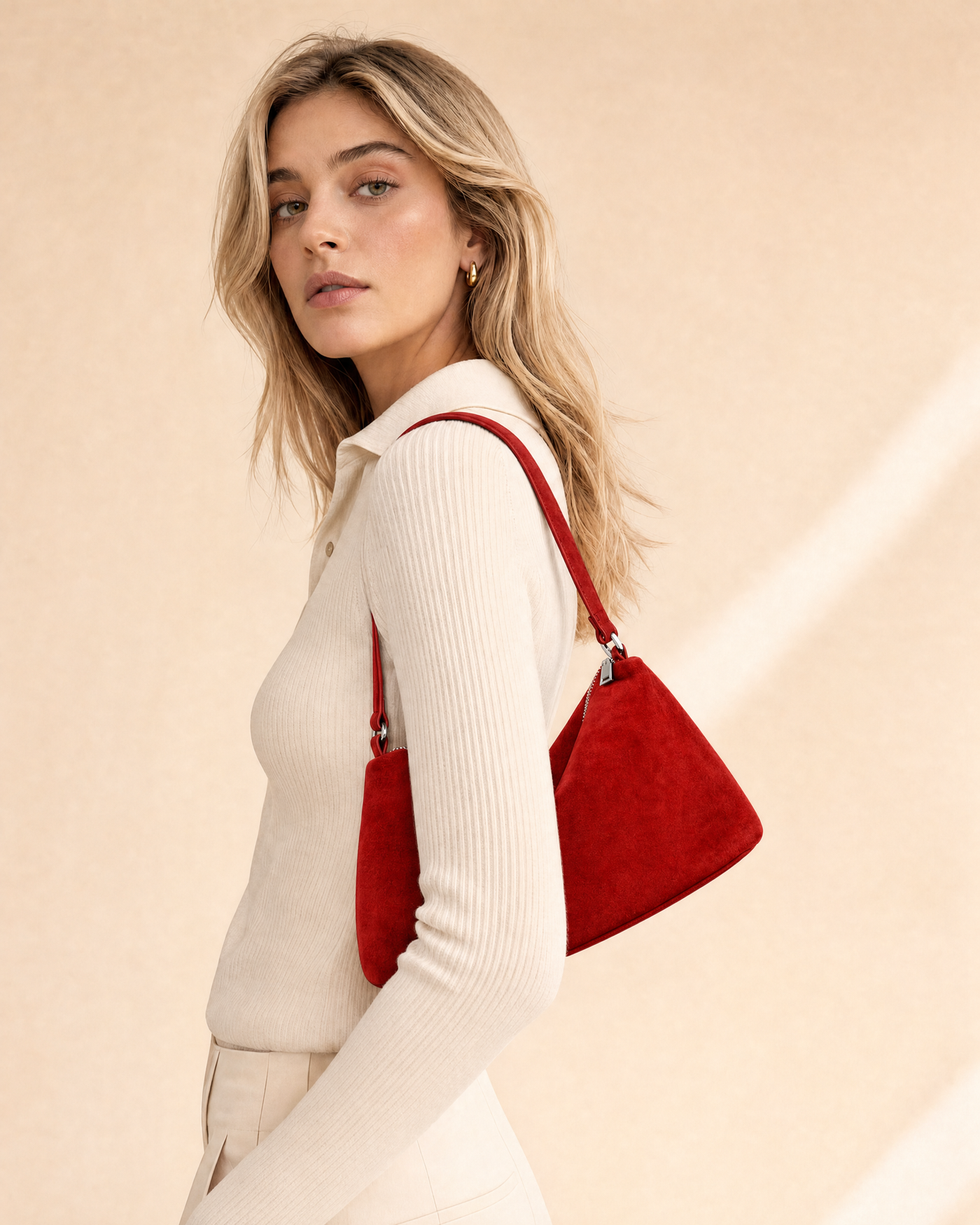 Ayla Suede Minimalist Underarm Bag
