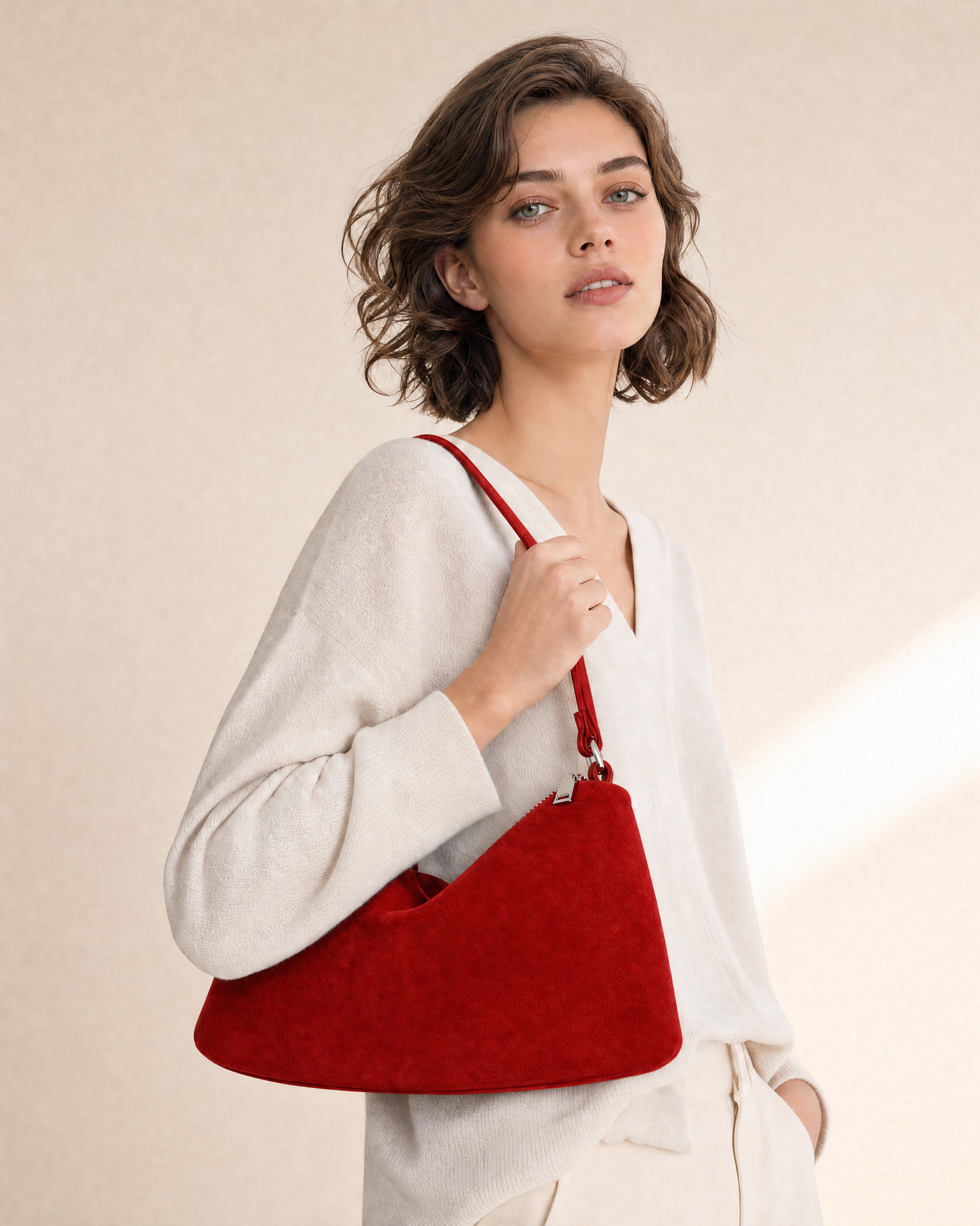Ayla Suede Minimalist Underarm Bag