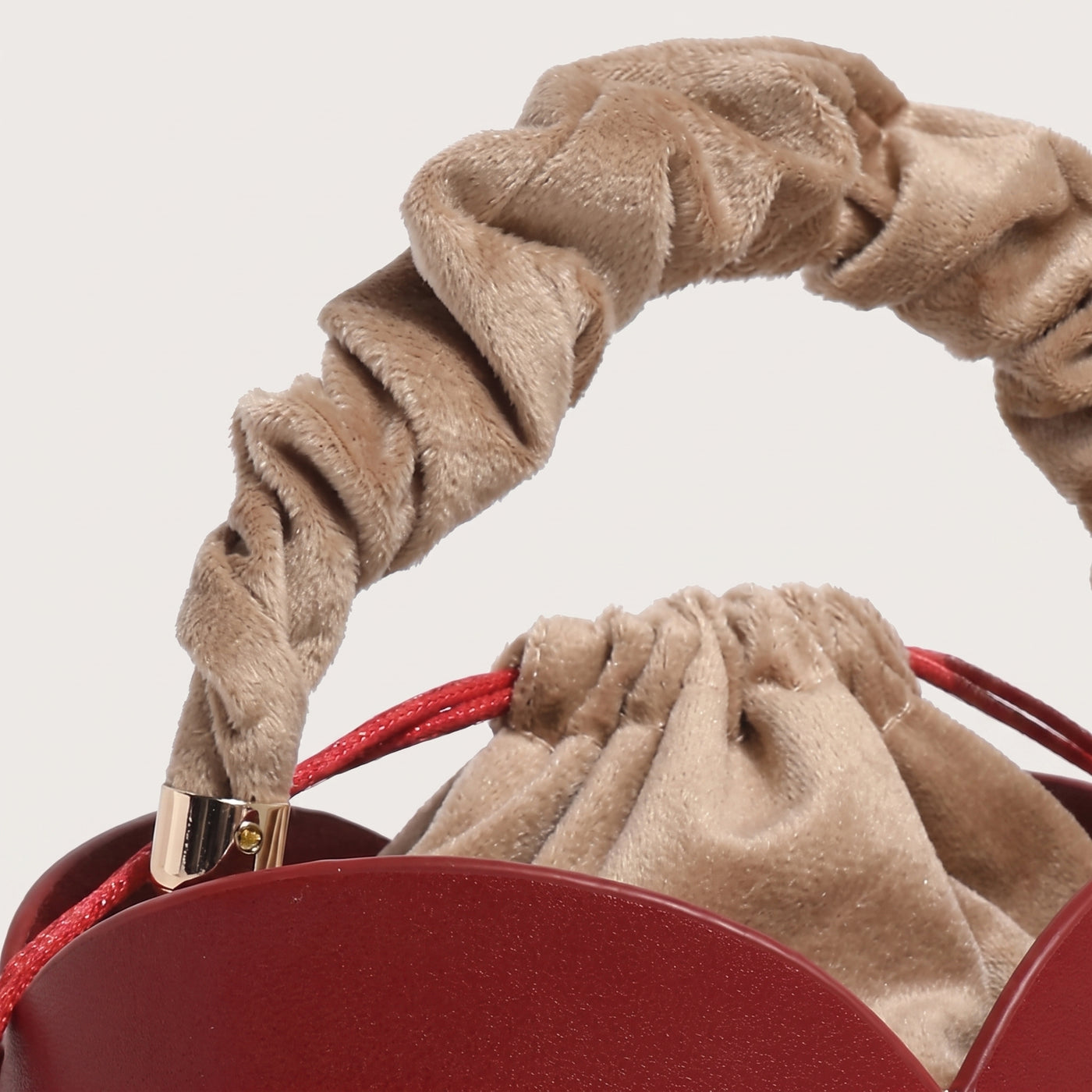 Petal Vegan Leather Bucket Crossbody Bag