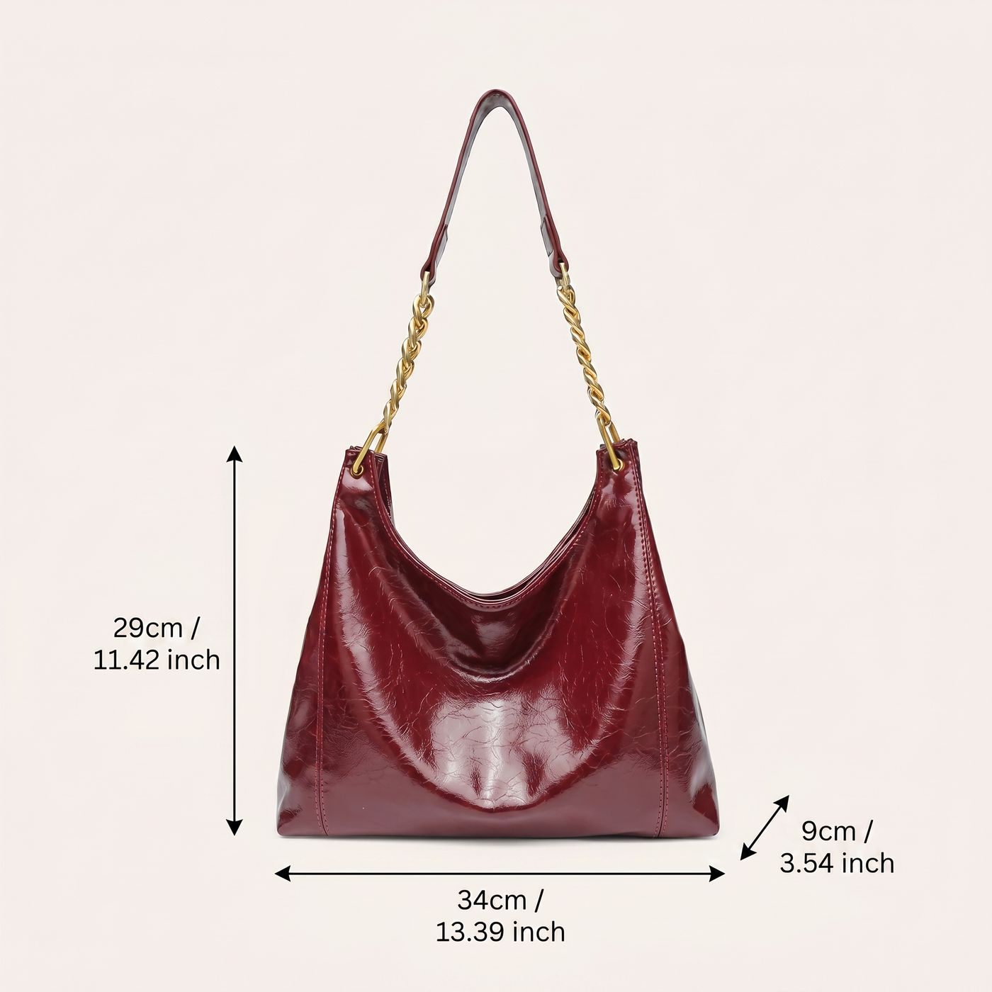 Sienna Vintage Square Vegan Leather Shoulder Tote