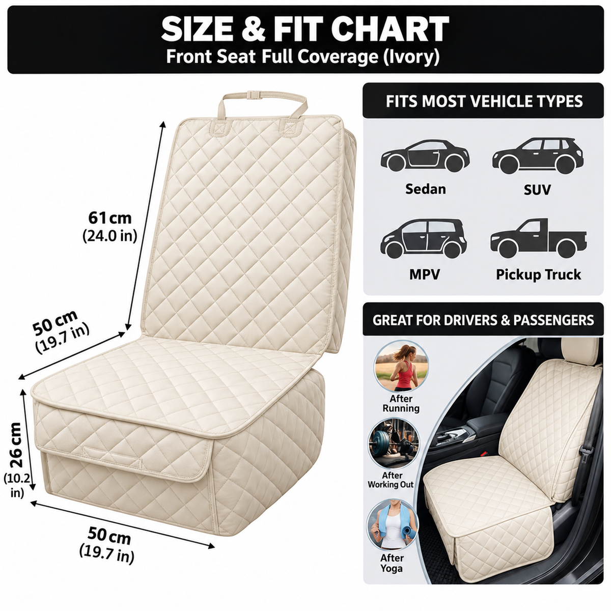 quilted waterproof pet vehicle seat cover for dogs and cats size and fit guide Ivory - Ravzelo — size-guide-2-2-ivory 08