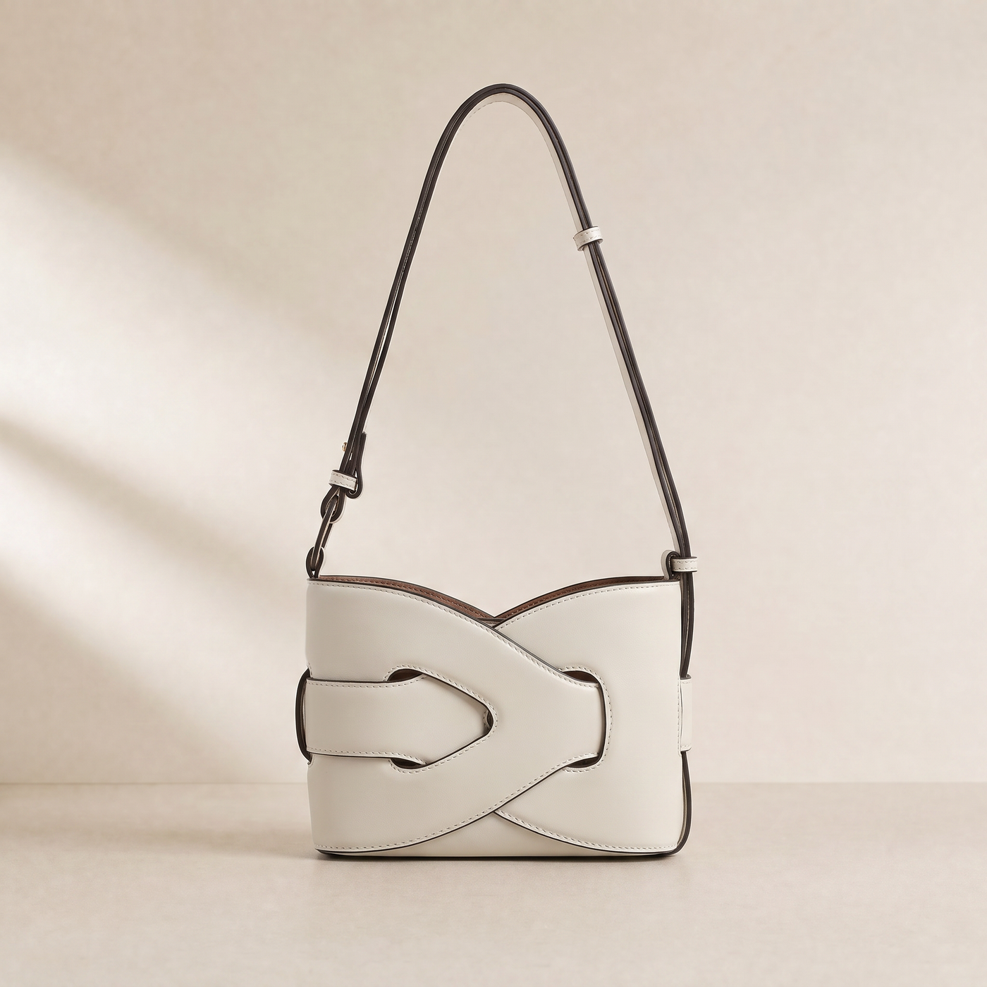 Aria Woven Geometric Shoulder Bag