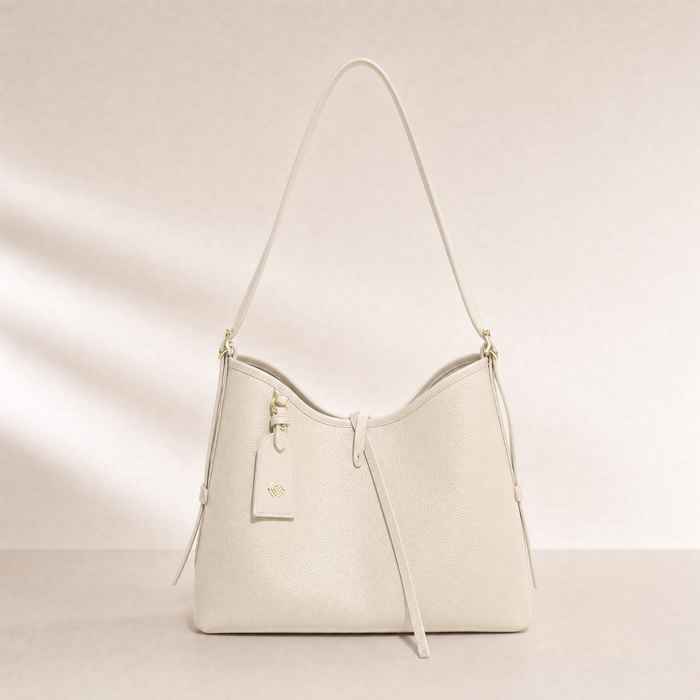 Maya Pebbled Bucket Shoulder Bag