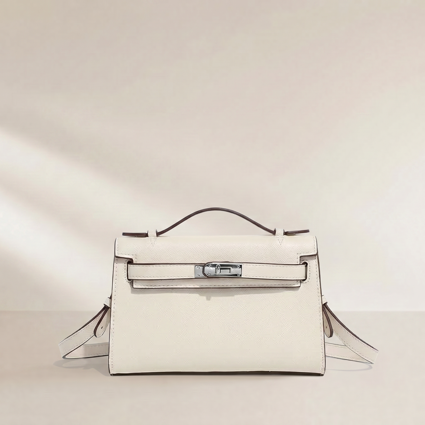 Thea Textured Vegan Leather Kelly Shoulder Bag